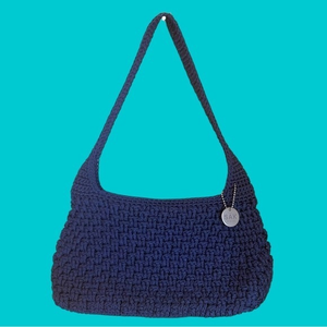 THE SAK ORIGINAL‎ Navy Blue Woven Shoulder Bag